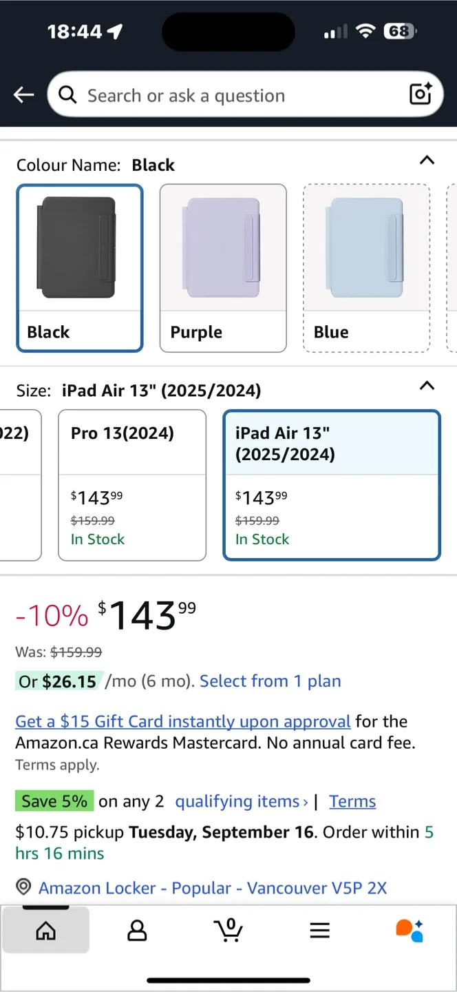 ESR Rebound Series Magnetic Keyboard Case for iPad Air 13" Black image indicator(4)