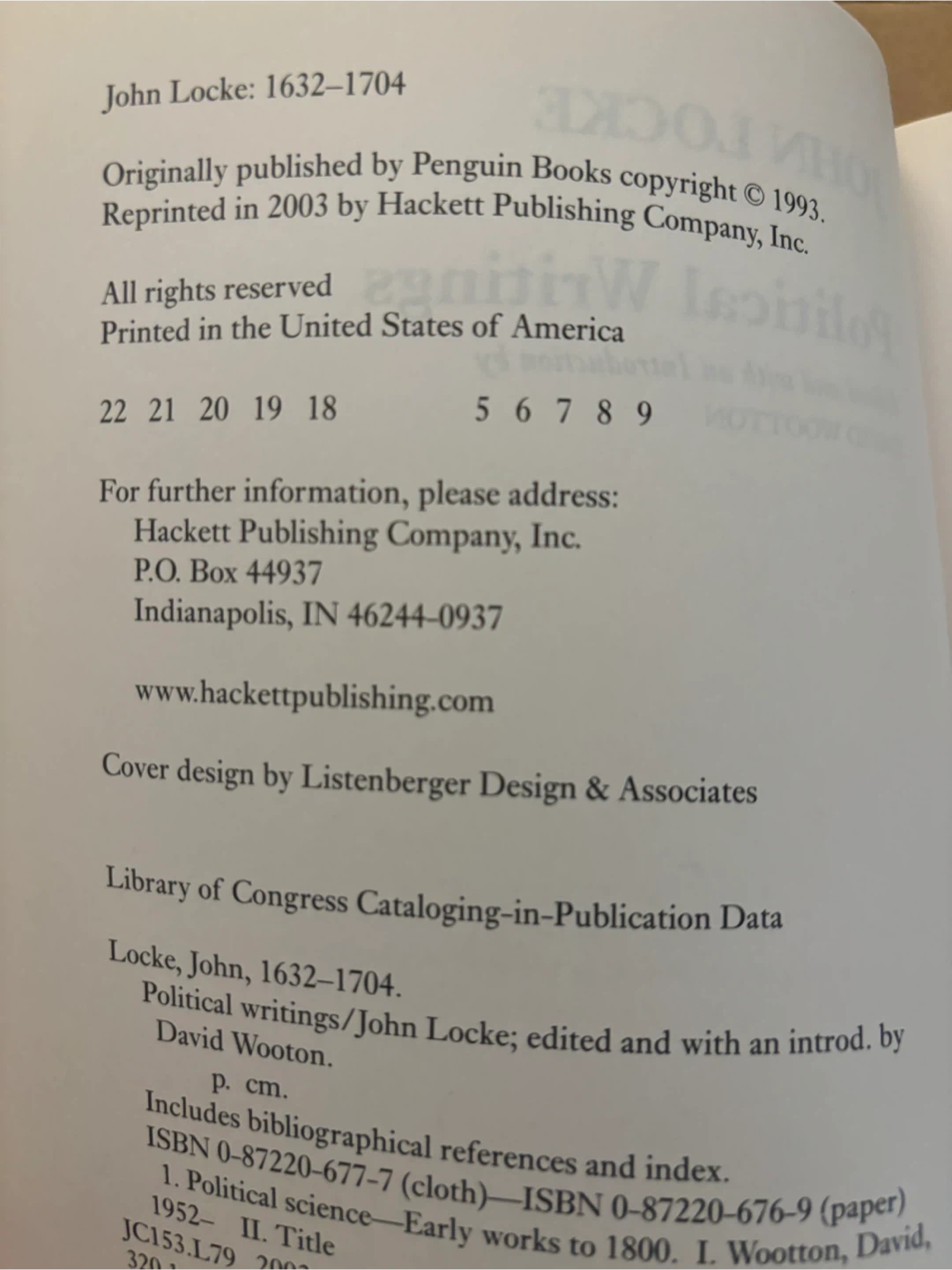 John Locke Political Writings - photo 2