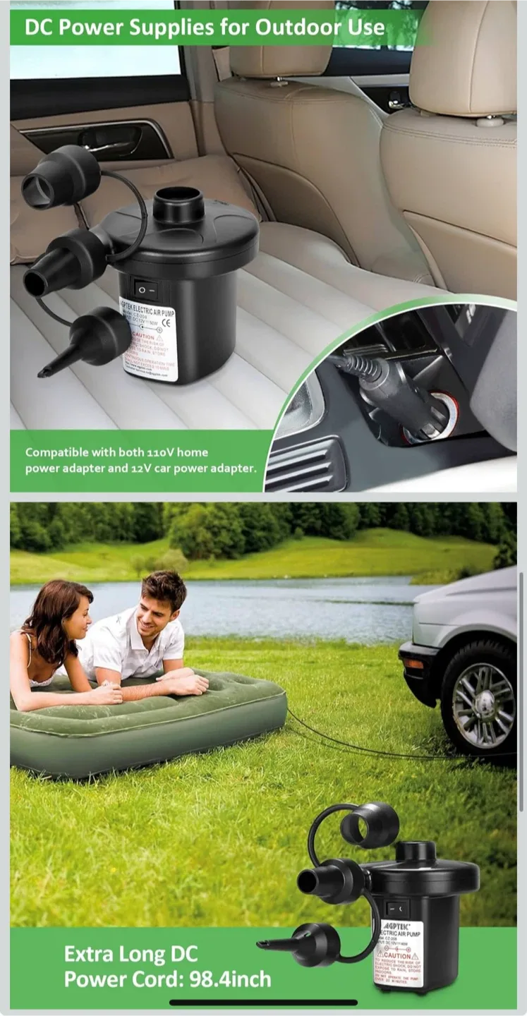 AGPTEK Electric Air Pump - Portable Inflator/Deflator image indicator(4)