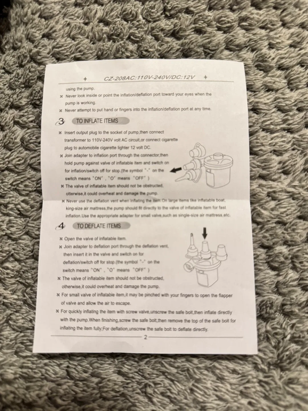 AGPTEK Electric Air Pump - Portable Inflator/Deflator image indicator(7)