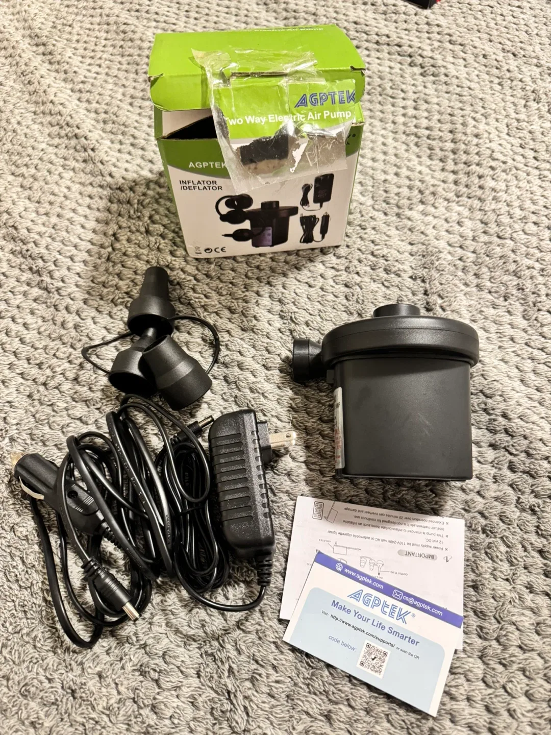 AGPTEK Electric Air Pump - Portable Inflator/Deflator image indicator(9)