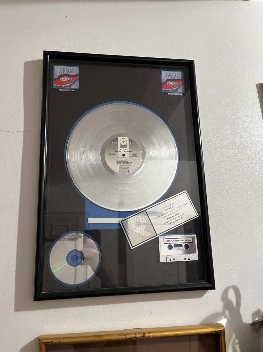 AC/DC The Razors Edge Platinum Record Award - photo 2