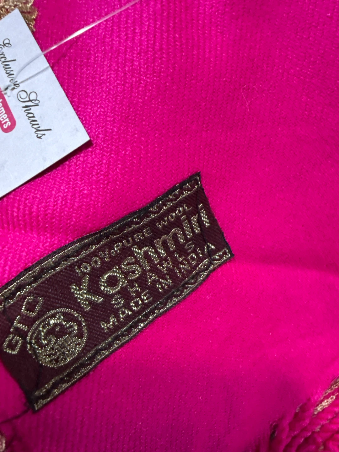 Kashmiri Shawl - Pure Wool, Pink