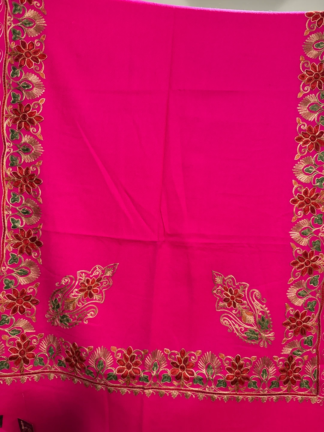 Kashmiri Shawl - Pure Wool, Pink - photo 2