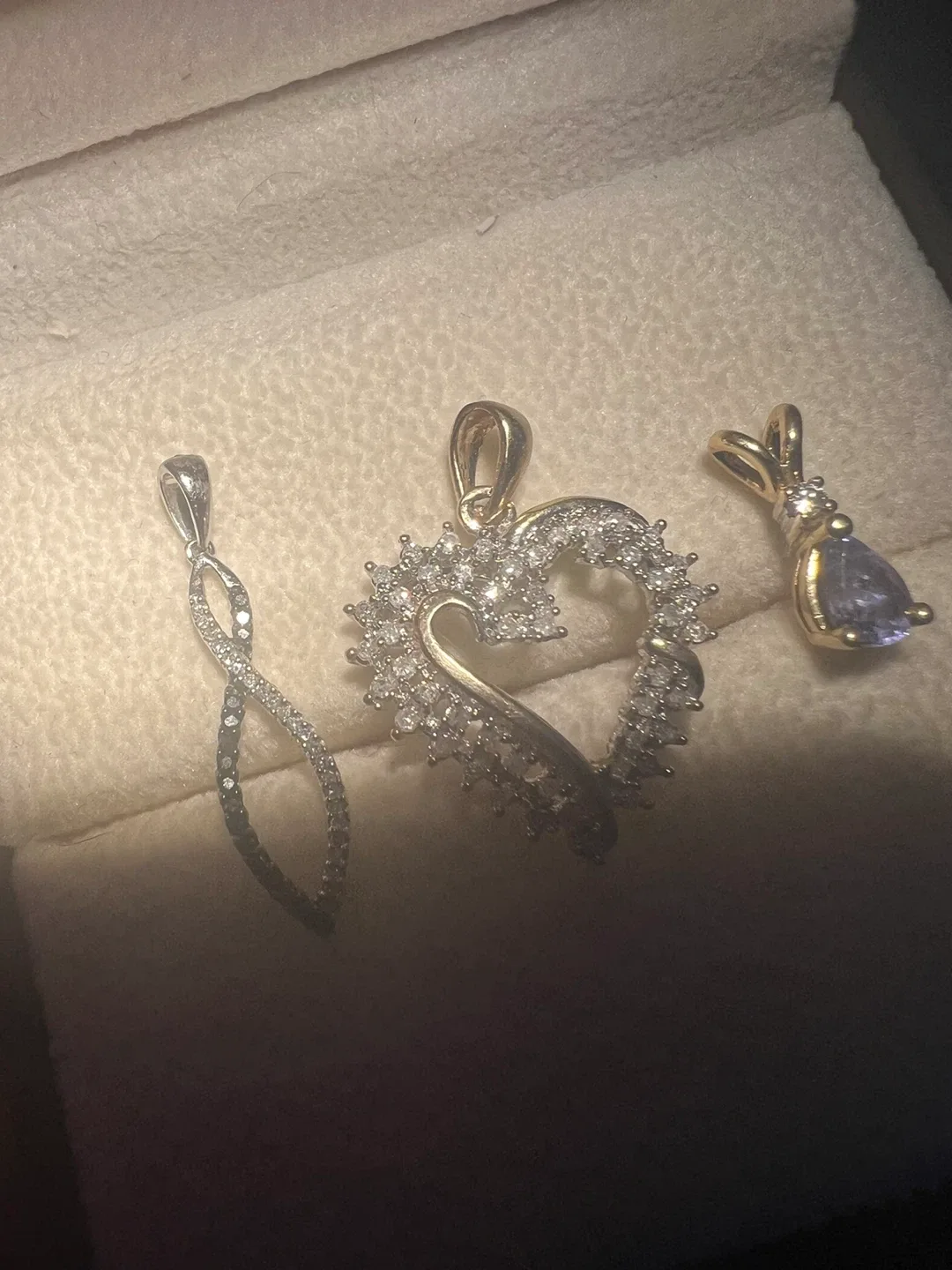 10 k Assorted Pendants - Heart, Infinity, Teardrop thumbnail