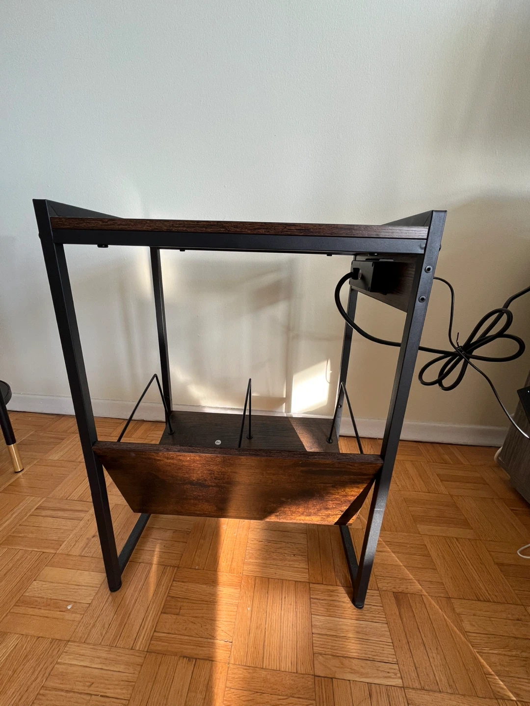 Printer table with Charging Station - Brown/Black - photo 2