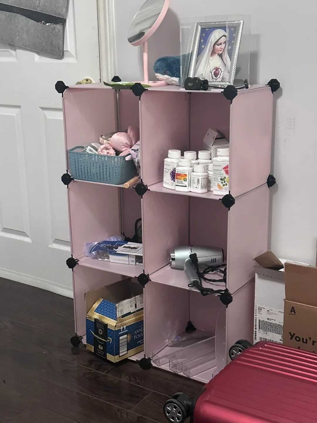 Pink Cube Storage Shelf - Waterproof thumbnail