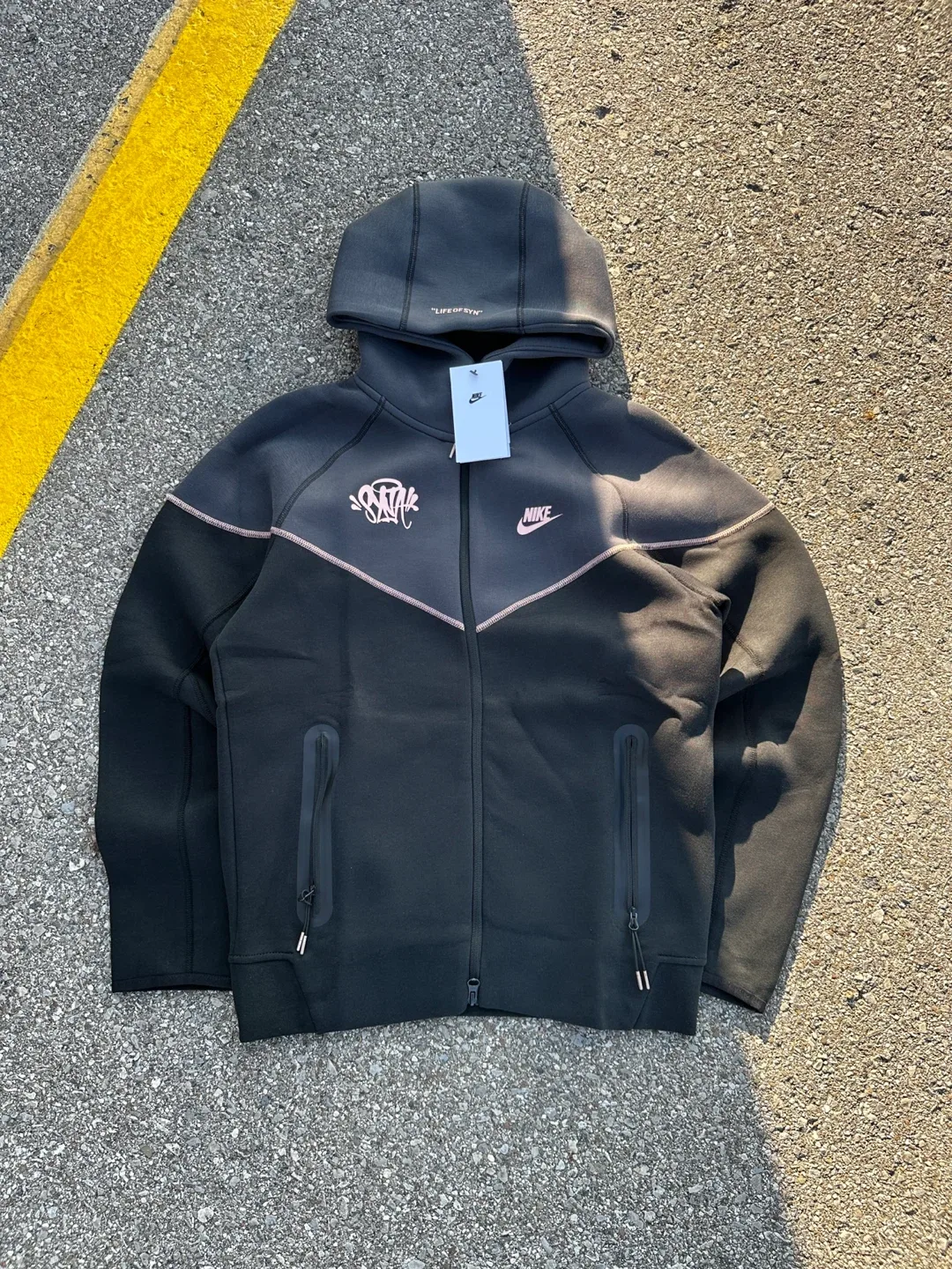 Syna wrld Nike Tech Fleece Full-Zip Hoodie - Black thumbnail