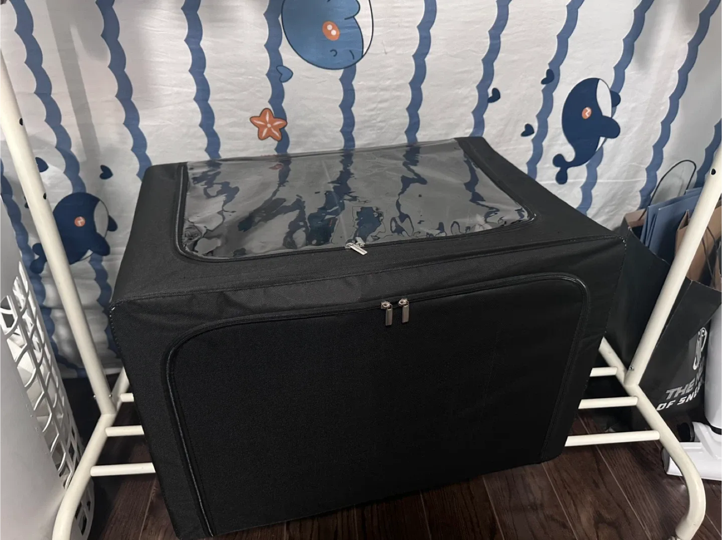 Black Storage Box with Clear Top thumbnail