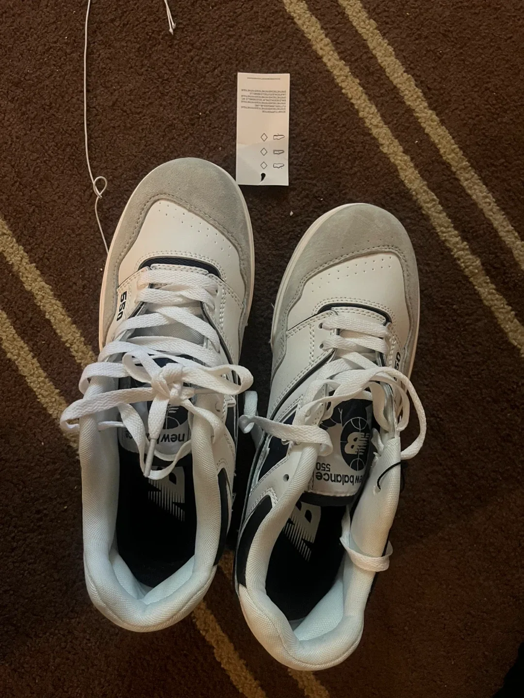 New Balance 550 White/Navy, US 9 1:1 thumbnail
