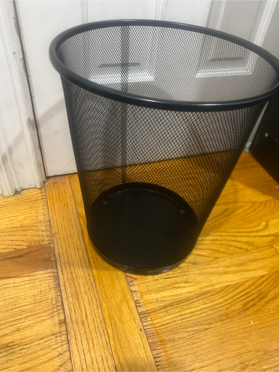 Black Mesh Trash Can