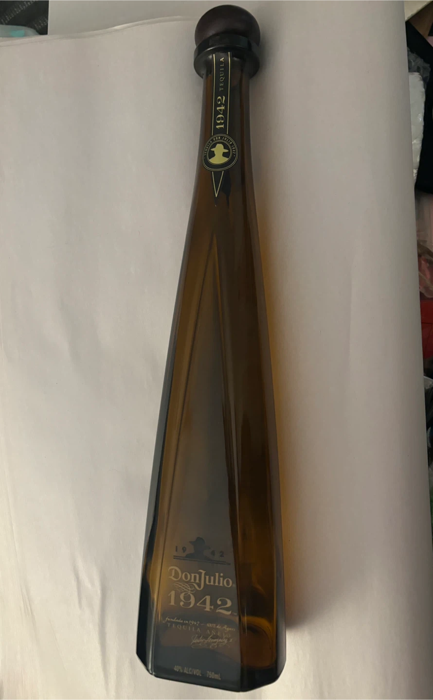Empty Don Julio 1942 Tequila Bottle