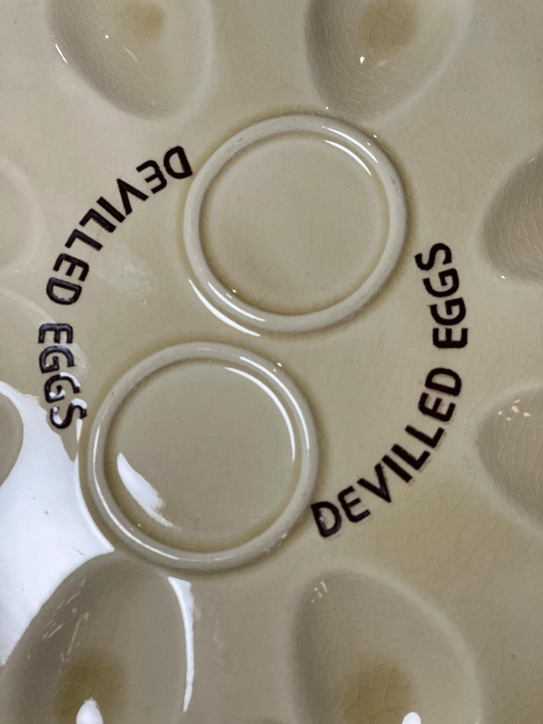Vintage Devilled Eggs Plate Made in Japan - photo 3