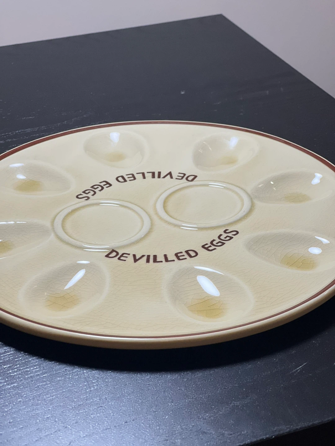 Vintage Devilled Eggs Plate Made in Japan - photo 4