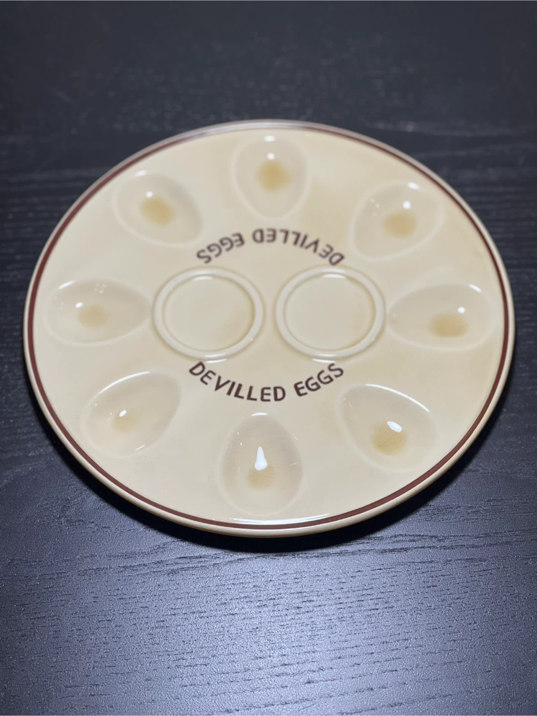 Vintage Devilled Eggs Plate Made in Japan