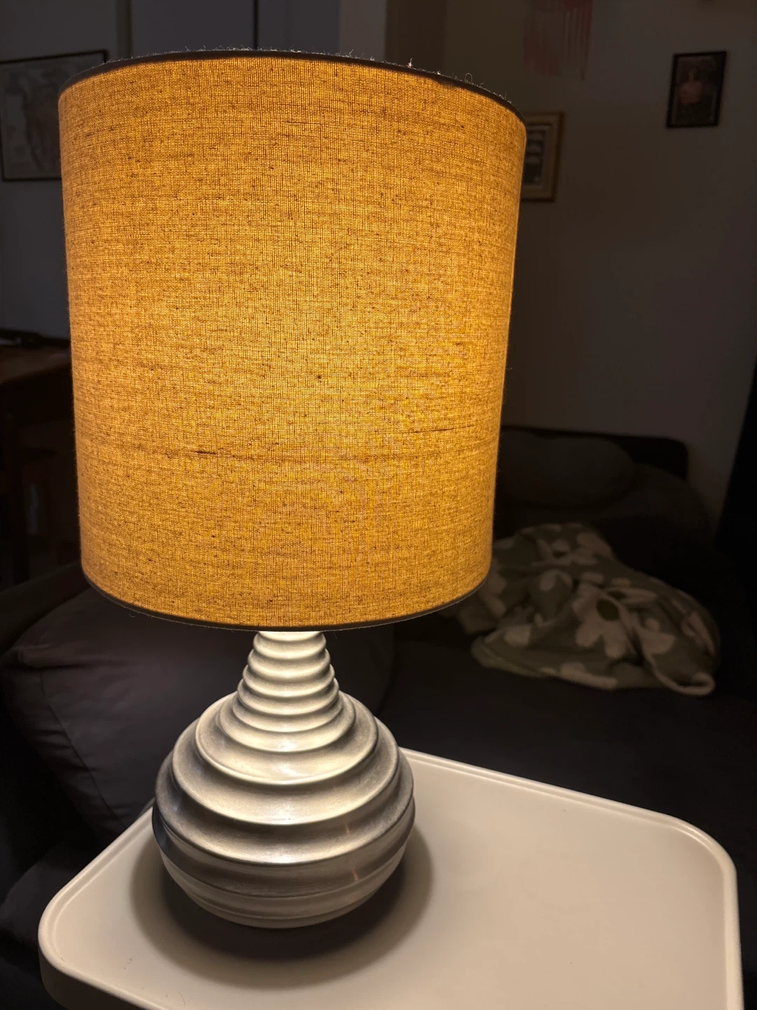 Table Lamp with Linen Shade - photo 2