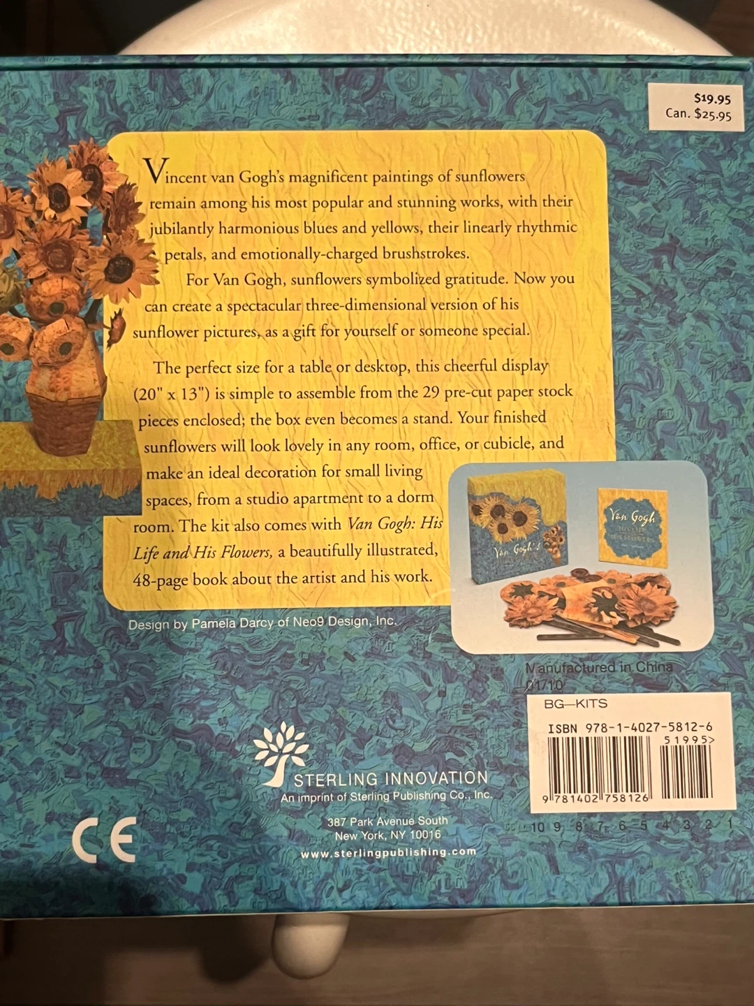 Van Gogh's Sunflowers In-A-Box Paper Art Kit - photo 2