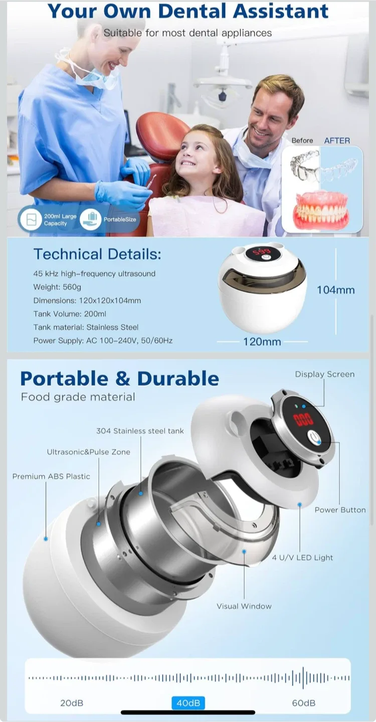 Aotuda Ultrasonic Retainer Cleaner image indicator(3)