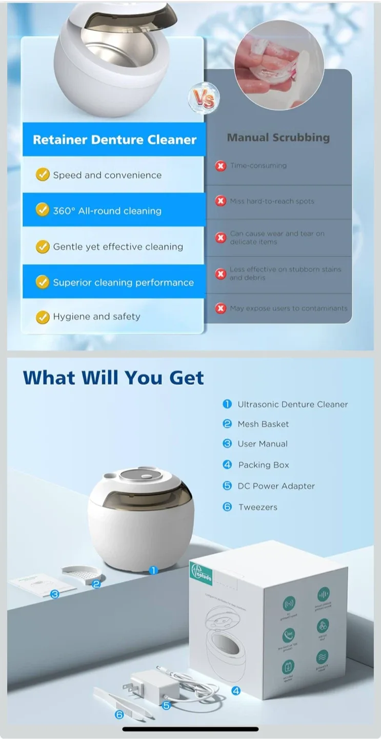Aotuda Ultrasonic Retainer Cleaner image indicator(4)
