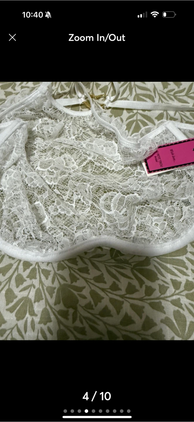 Le Petit Frou White Lace Bralette large -Wedding - photo 4