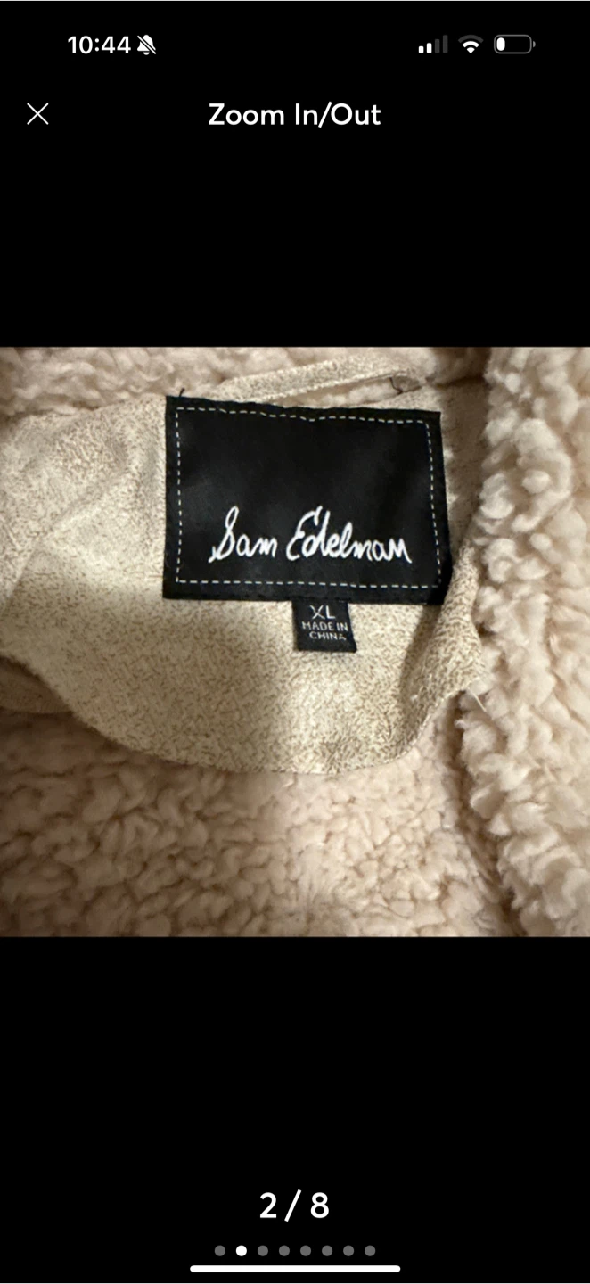 Sam Edelman XL Beige Sherpa Coat - photo 2