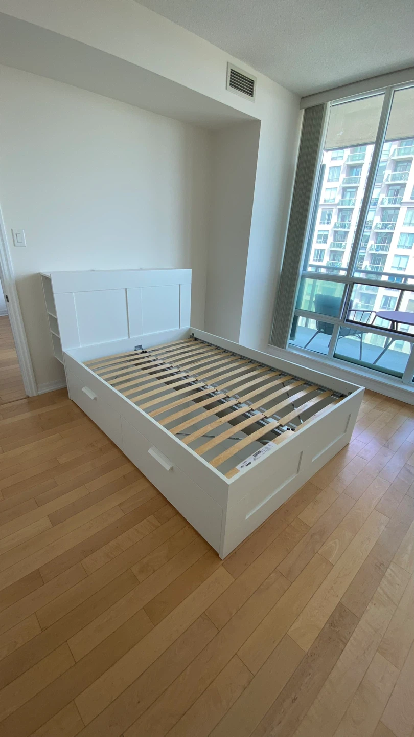 IKEA BRIMMES Full/Double Bed Frame in White - must go ASAP