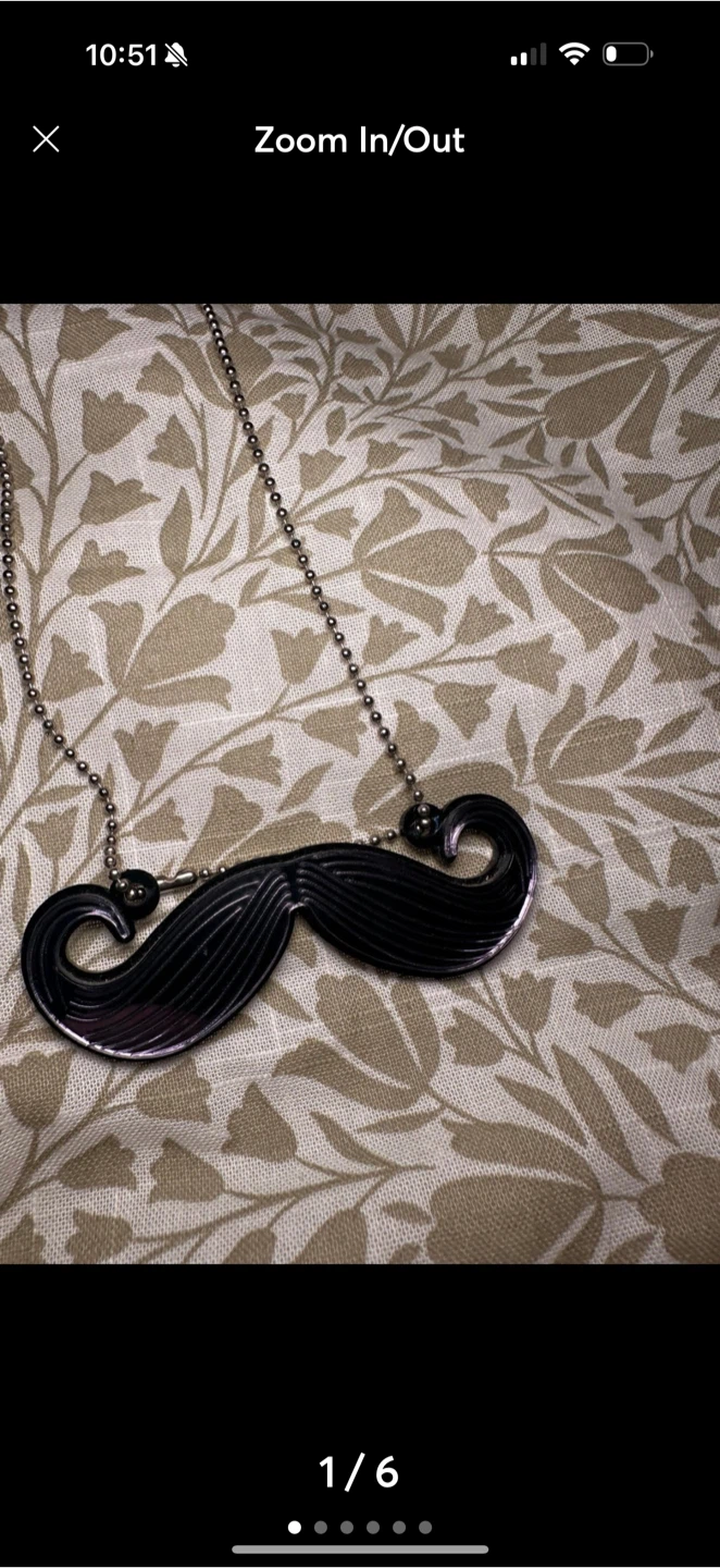 Mustache Pendant Necklace