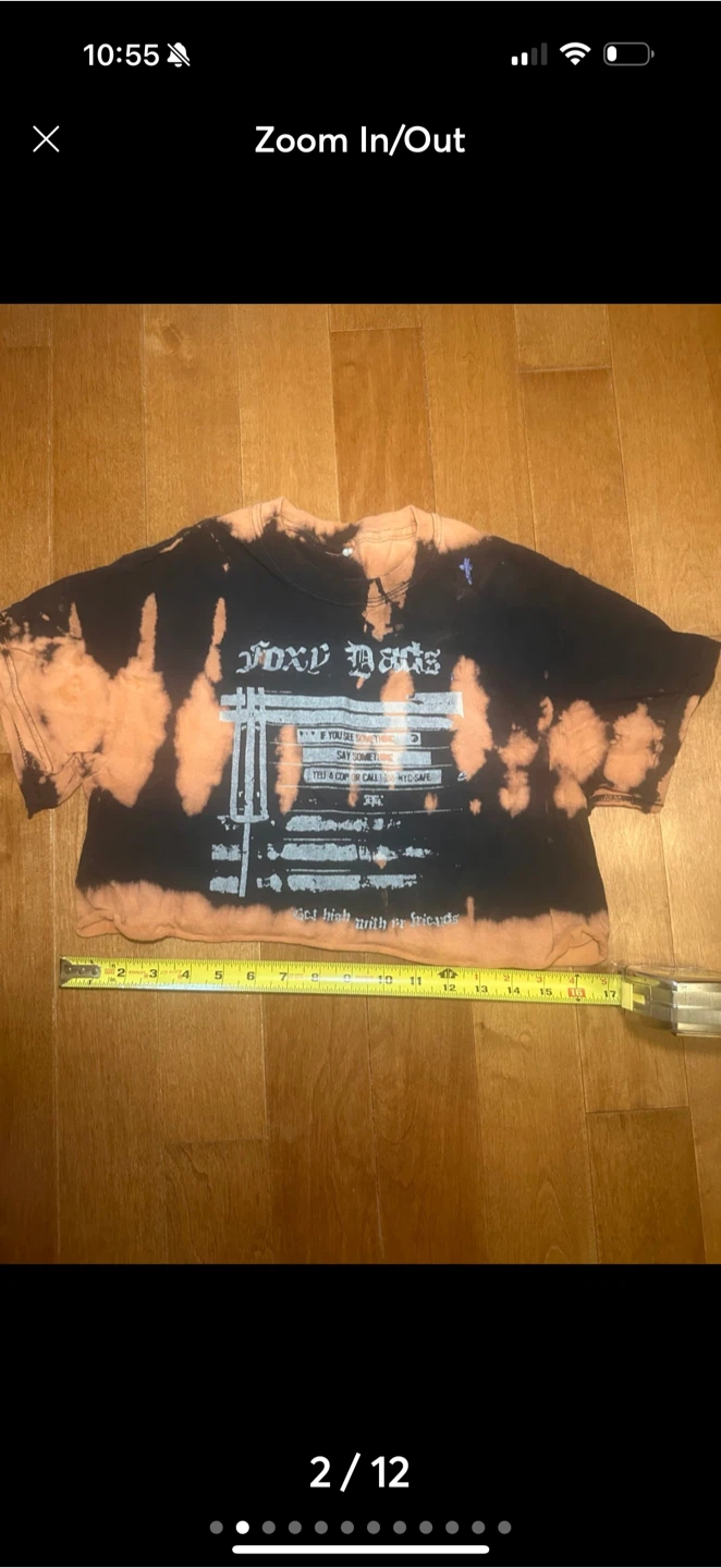 Foxy Dads Bleach Dye Crop Top