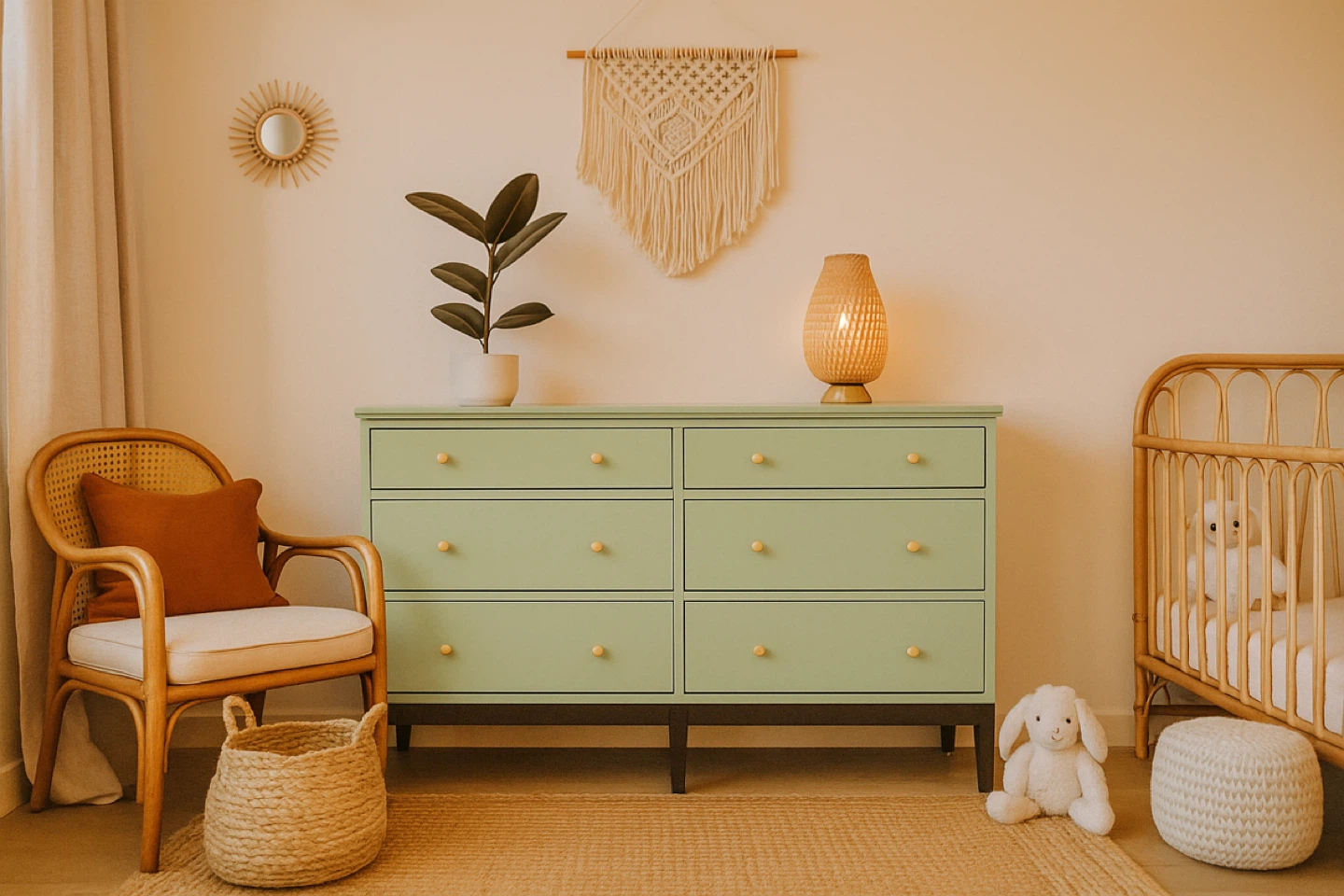 Green 6-Drawer Dresser - photo 3