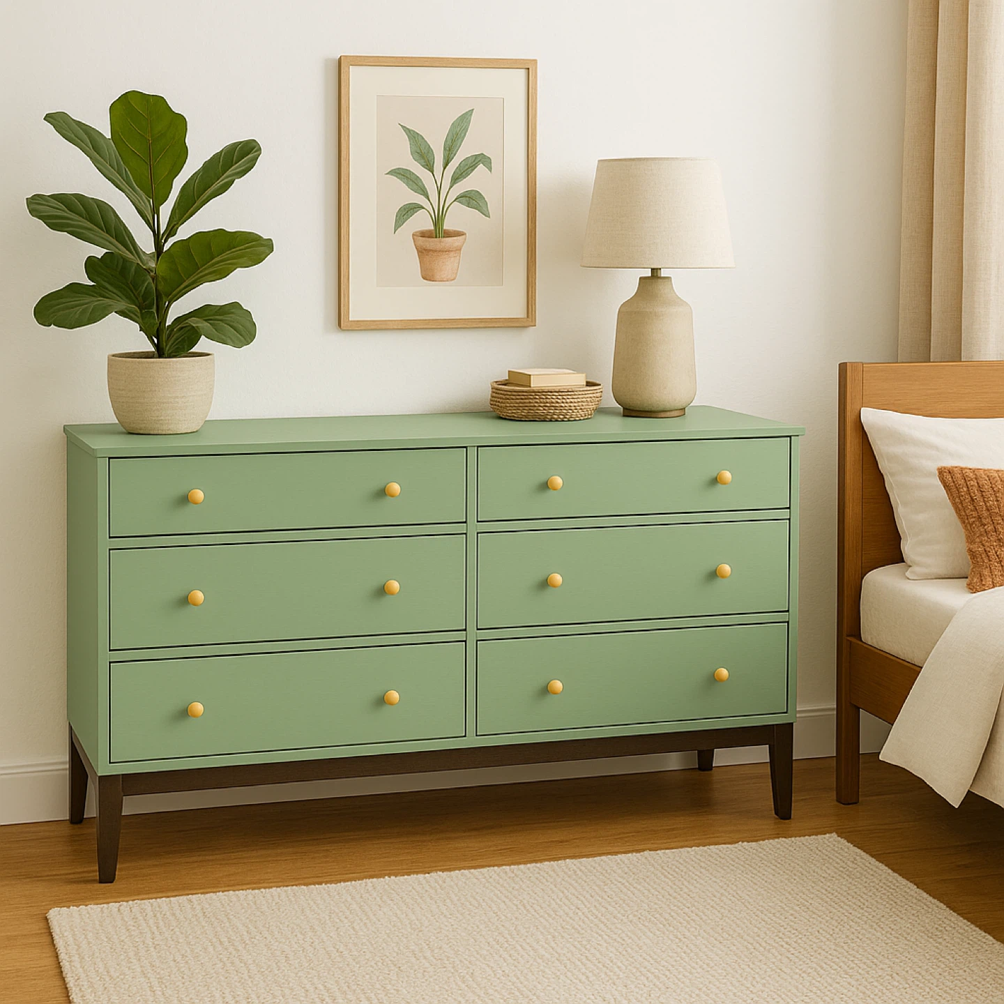 Green 6-Drawer Dresser - photo 2