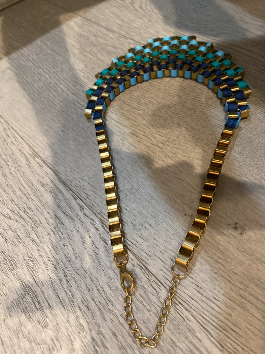 Statement Necklace - Blues and Gold - photo 2