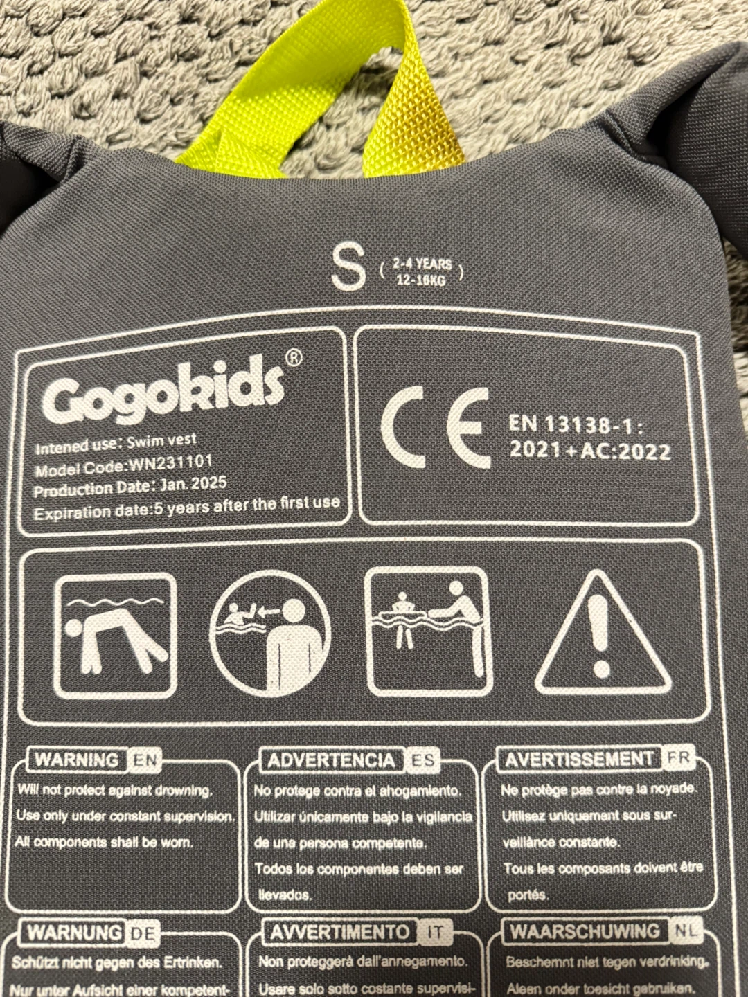 GogoKids Swim Vest - Size S (2-4 Years) - photo 3