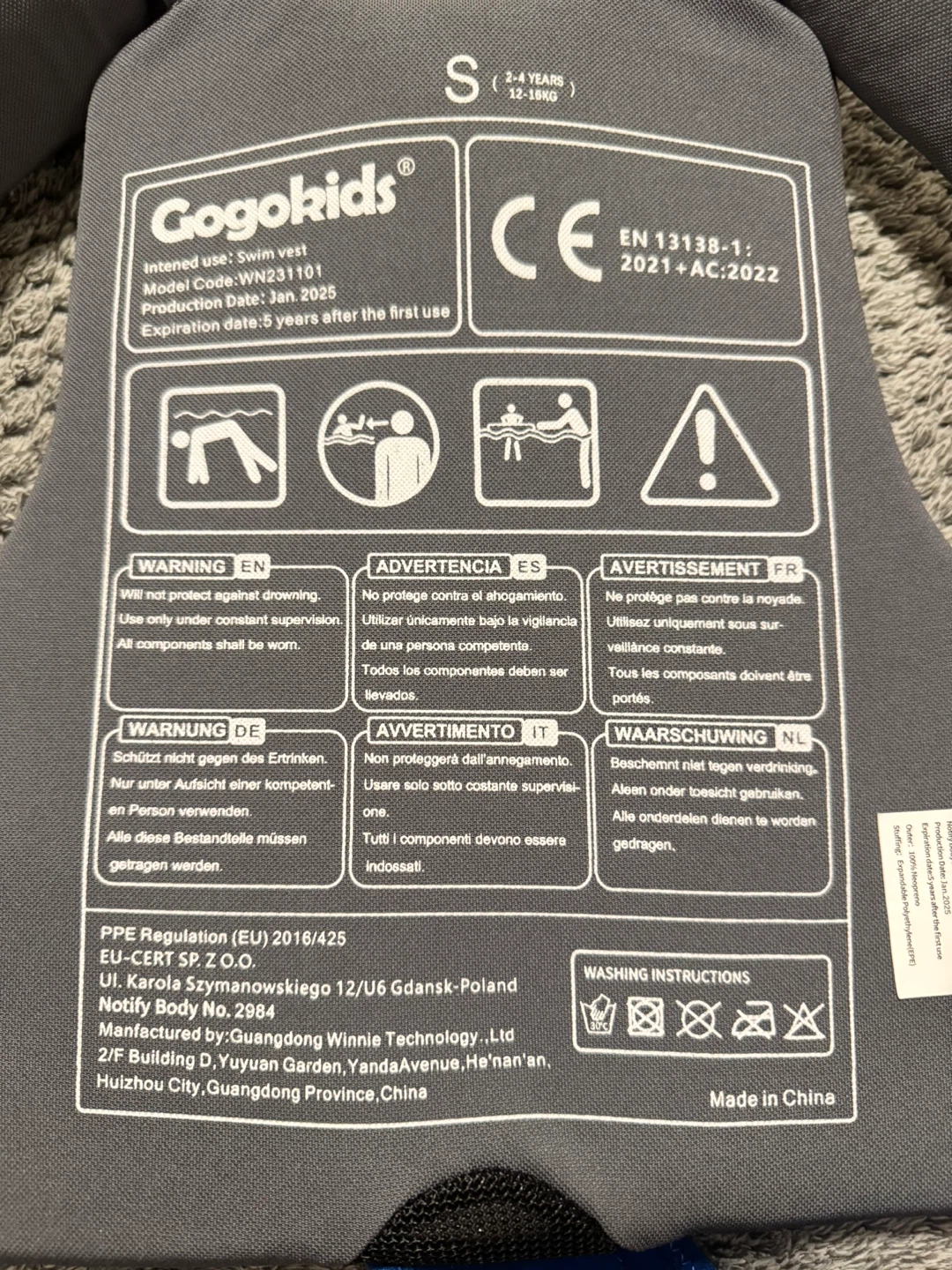 GogoKids Swim Vest - Size S (2-4 Years) - photo 2