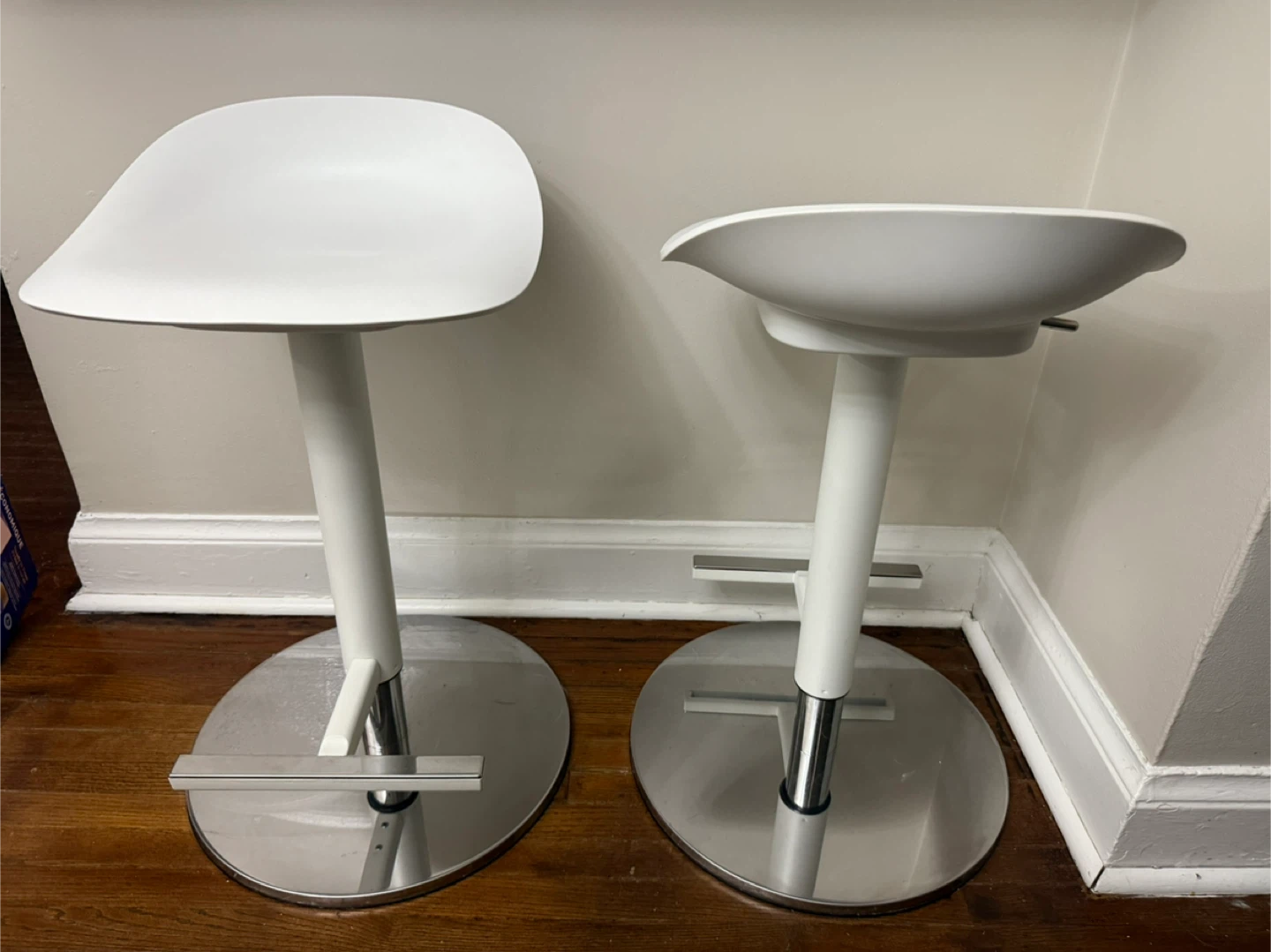 White Bar Stools - Set of 2