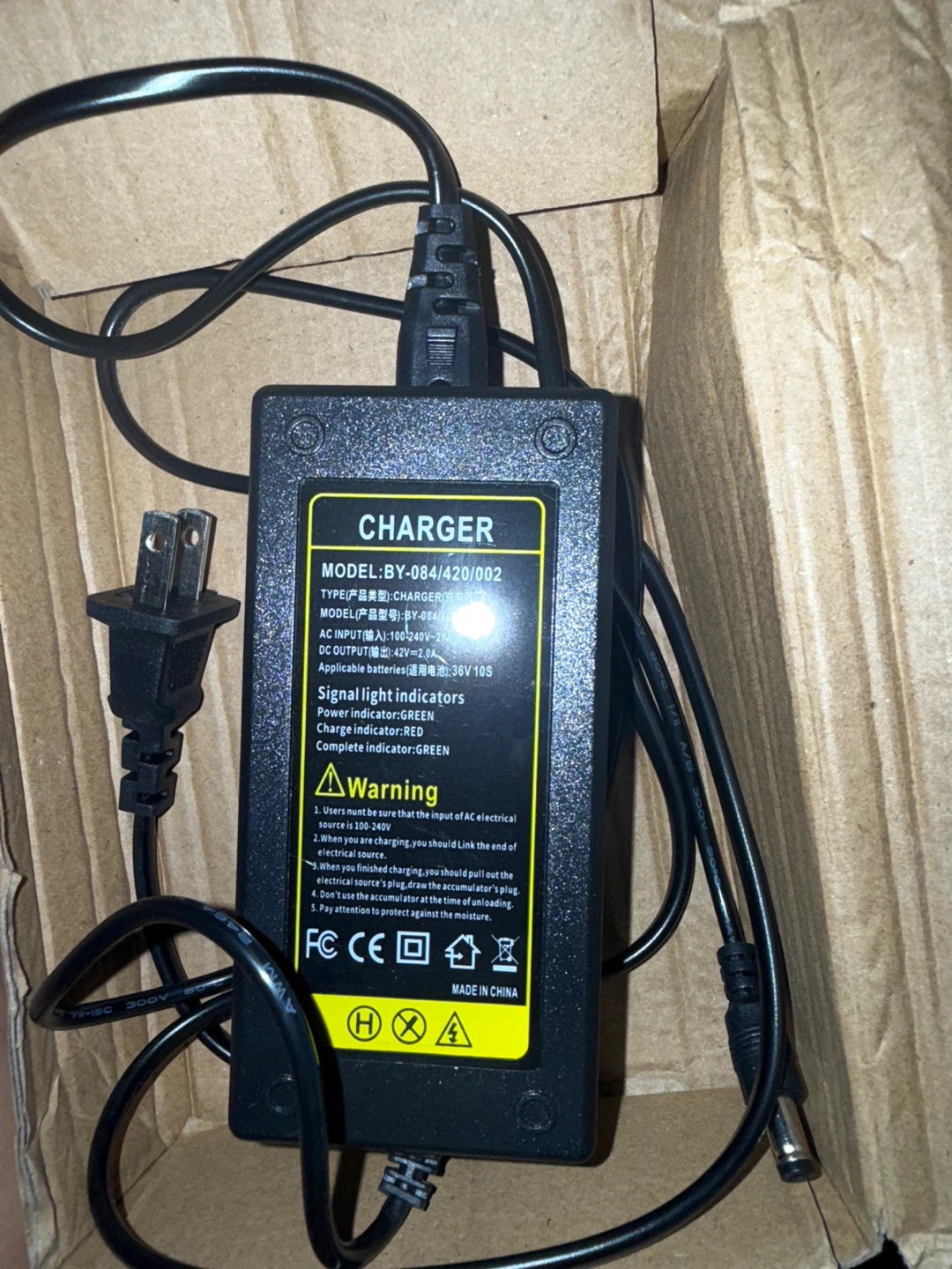 Ebike scooter jetson charger 42v  new