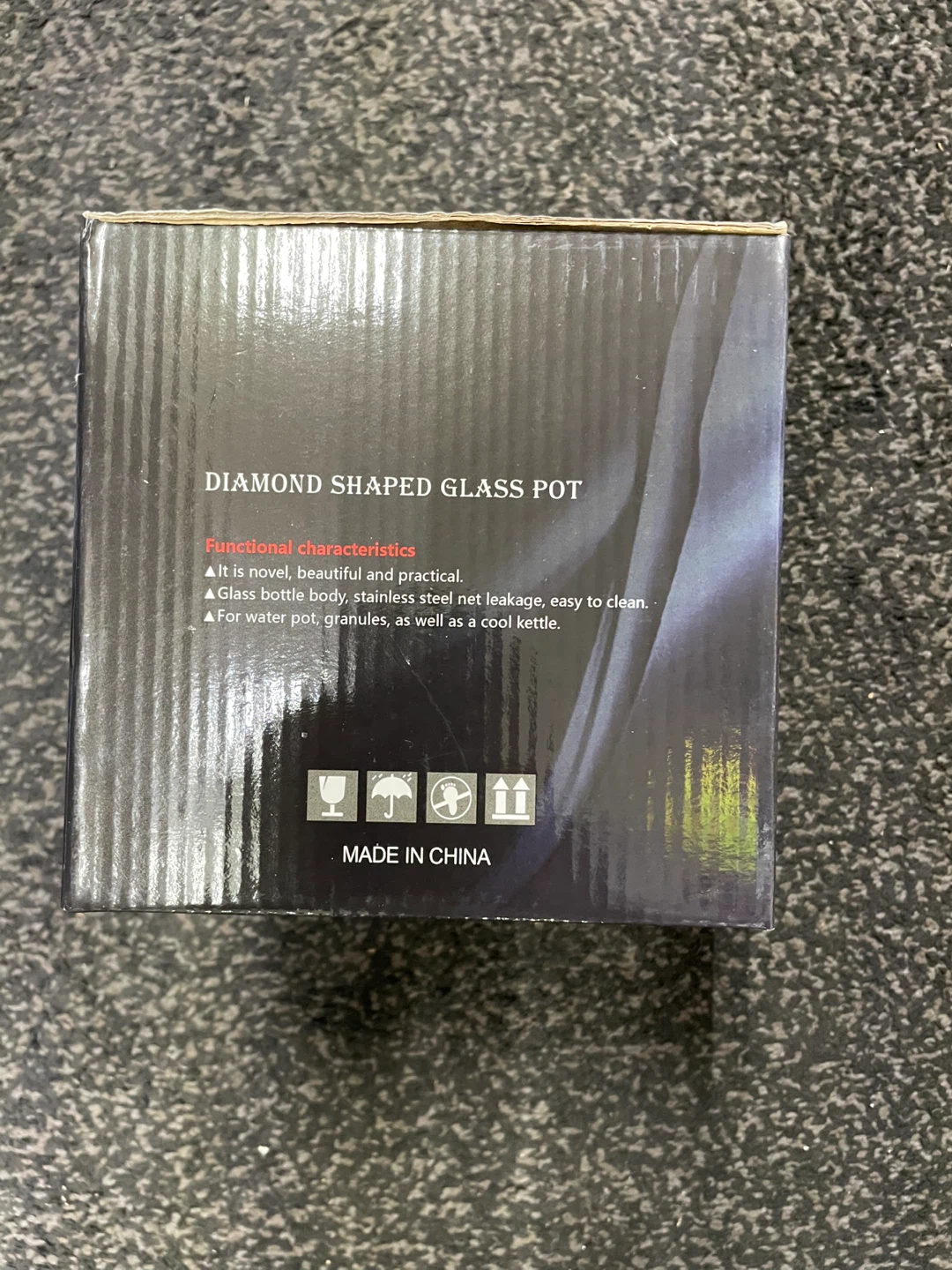 Diamond Shaped Glass Pot - 1.2L - photo 2