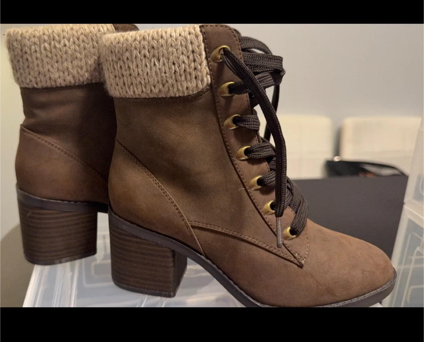 Call It Spring Brown Heeled Boots - Size 6 image indicator(2)