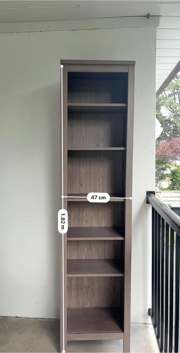Tall Wooden Bookcase - 1.82m Height - photo 3