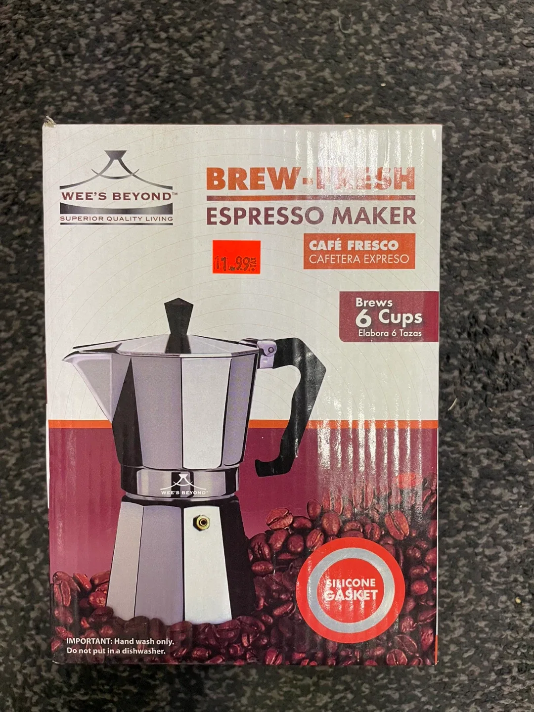 Wee's Beyond Brew-Fresh Espresso Maker - 6 Cups thumbnail