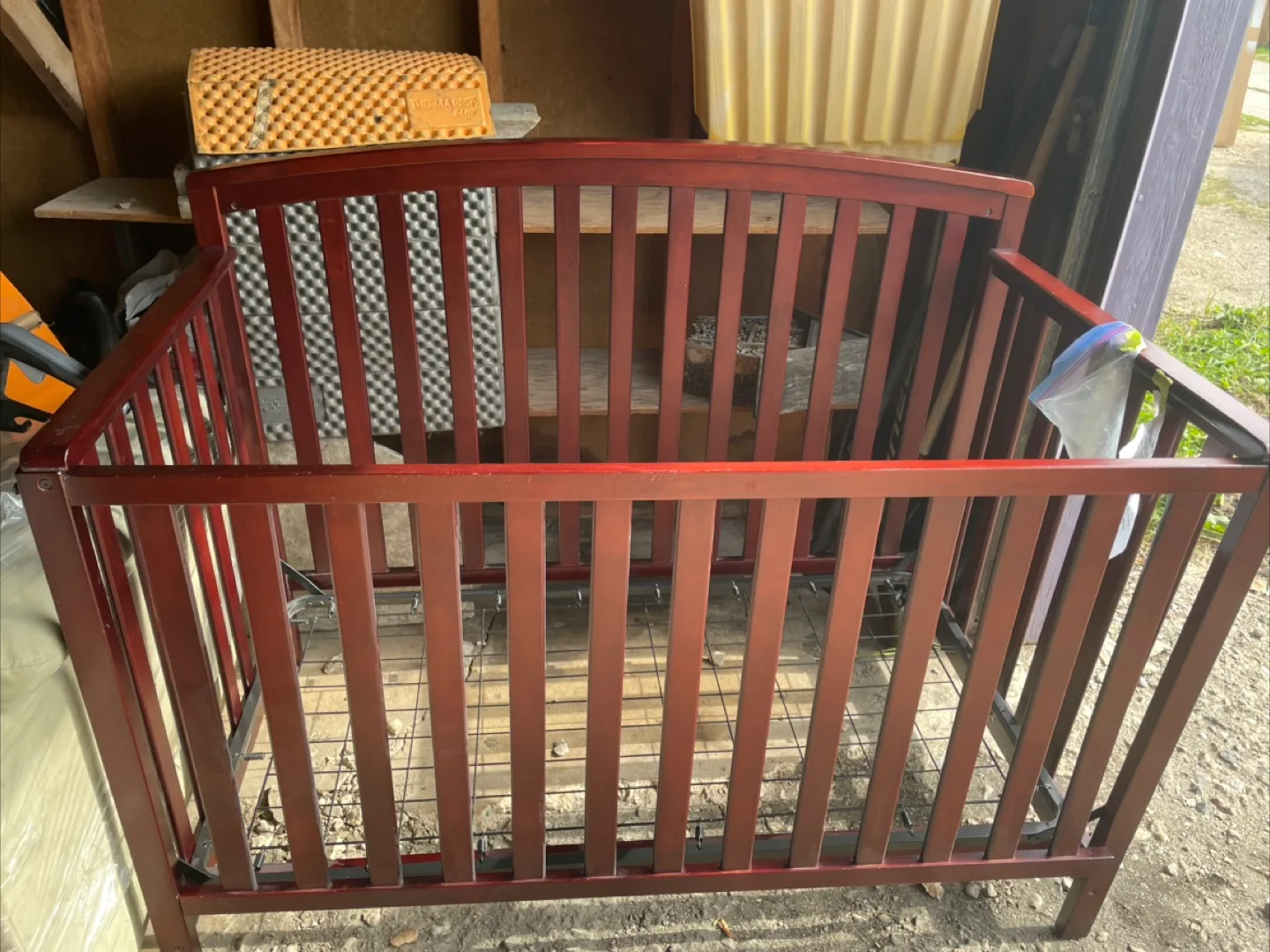 Baby Crib Hardwood. Cherry Red thumbnail