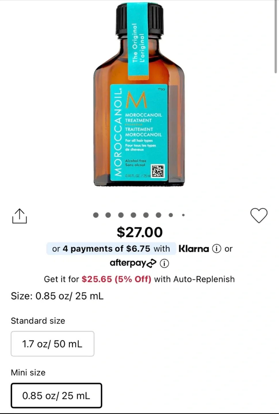 Moroccanoil Treatment 25 ml image indicator(2)