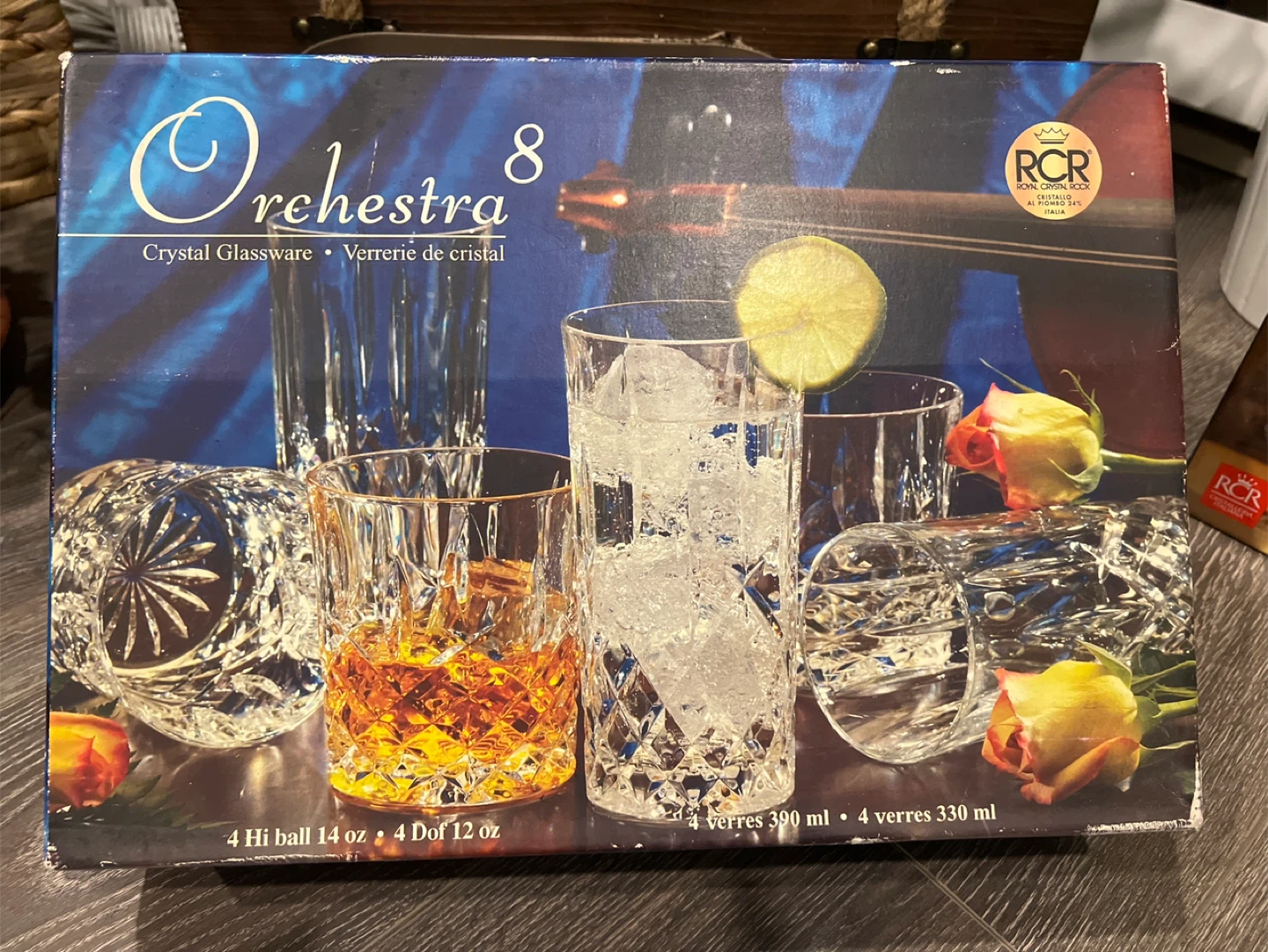 RCR Orchestra Crystal Glassware Set - 8 Glasses