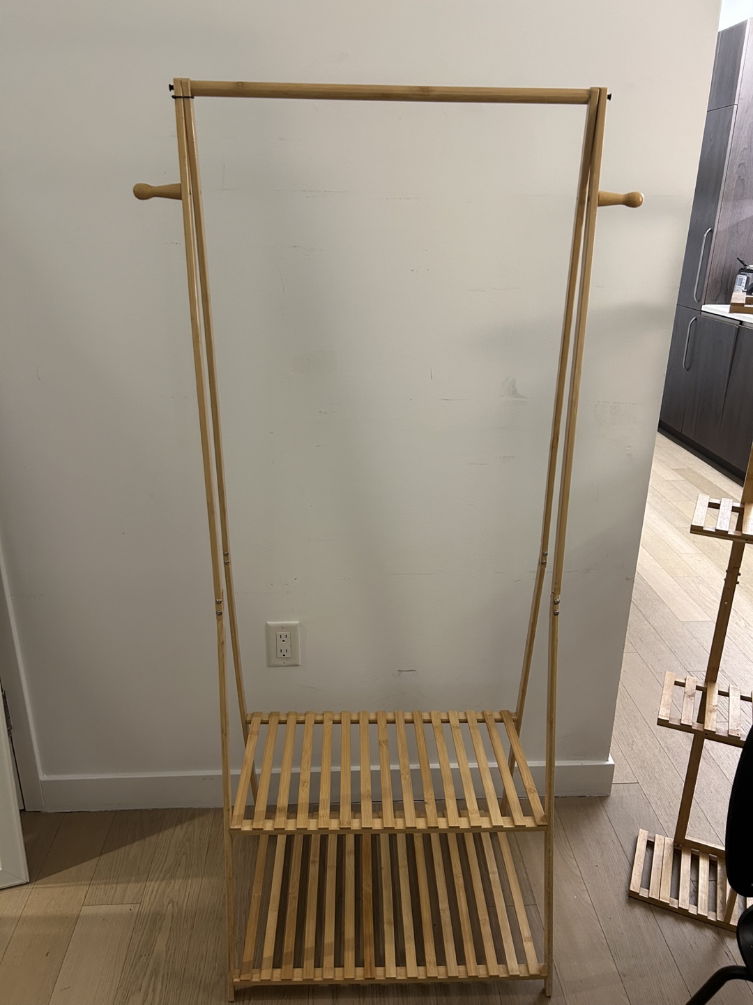 Bamboo Plant Stand / Clothing Rack with Shelves