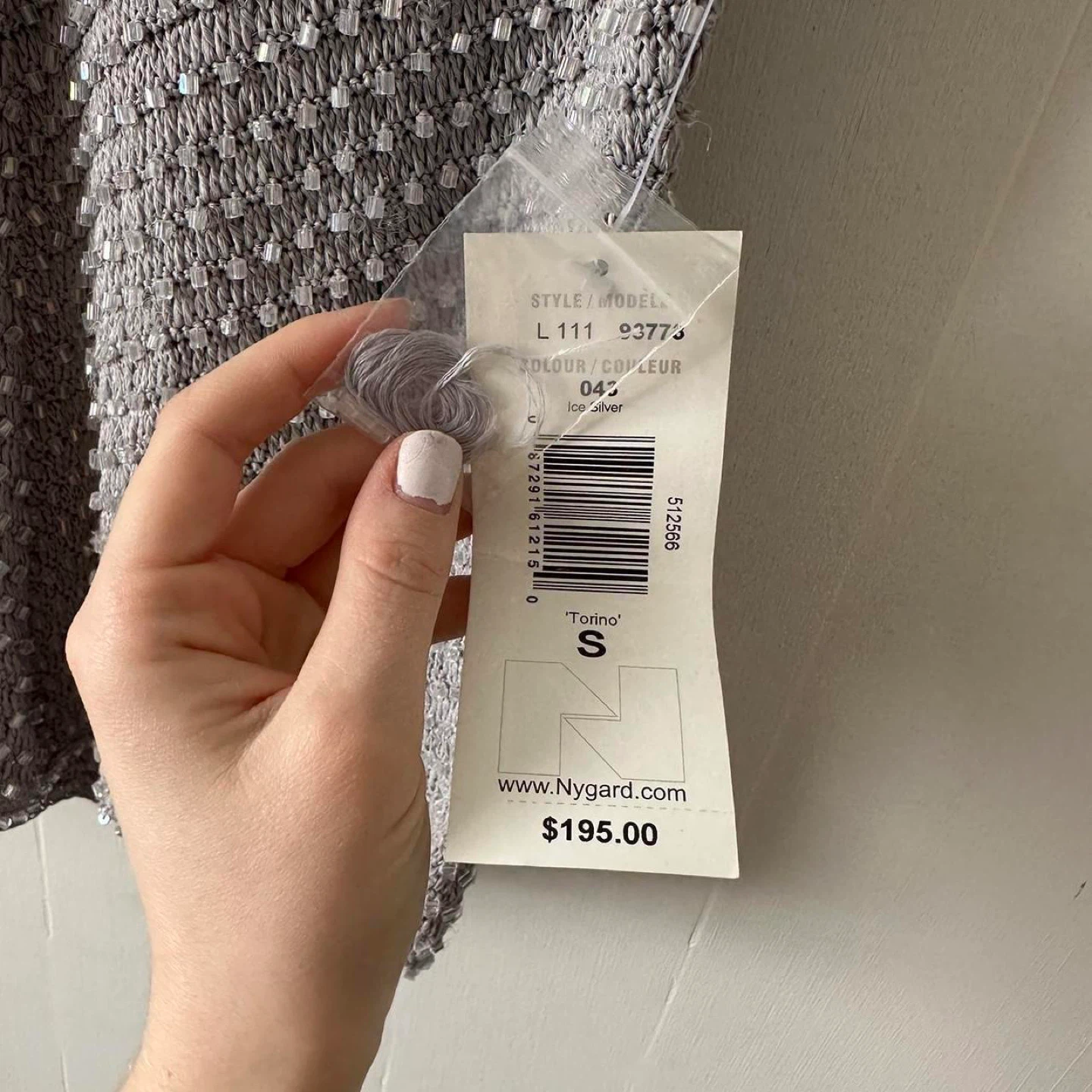 Vintage grey beaded knit tank top - photo 3