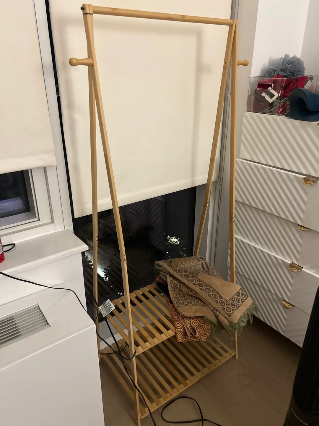 Bamboo Plant Stand / Clothing Rack with Shelves image indicator(2)