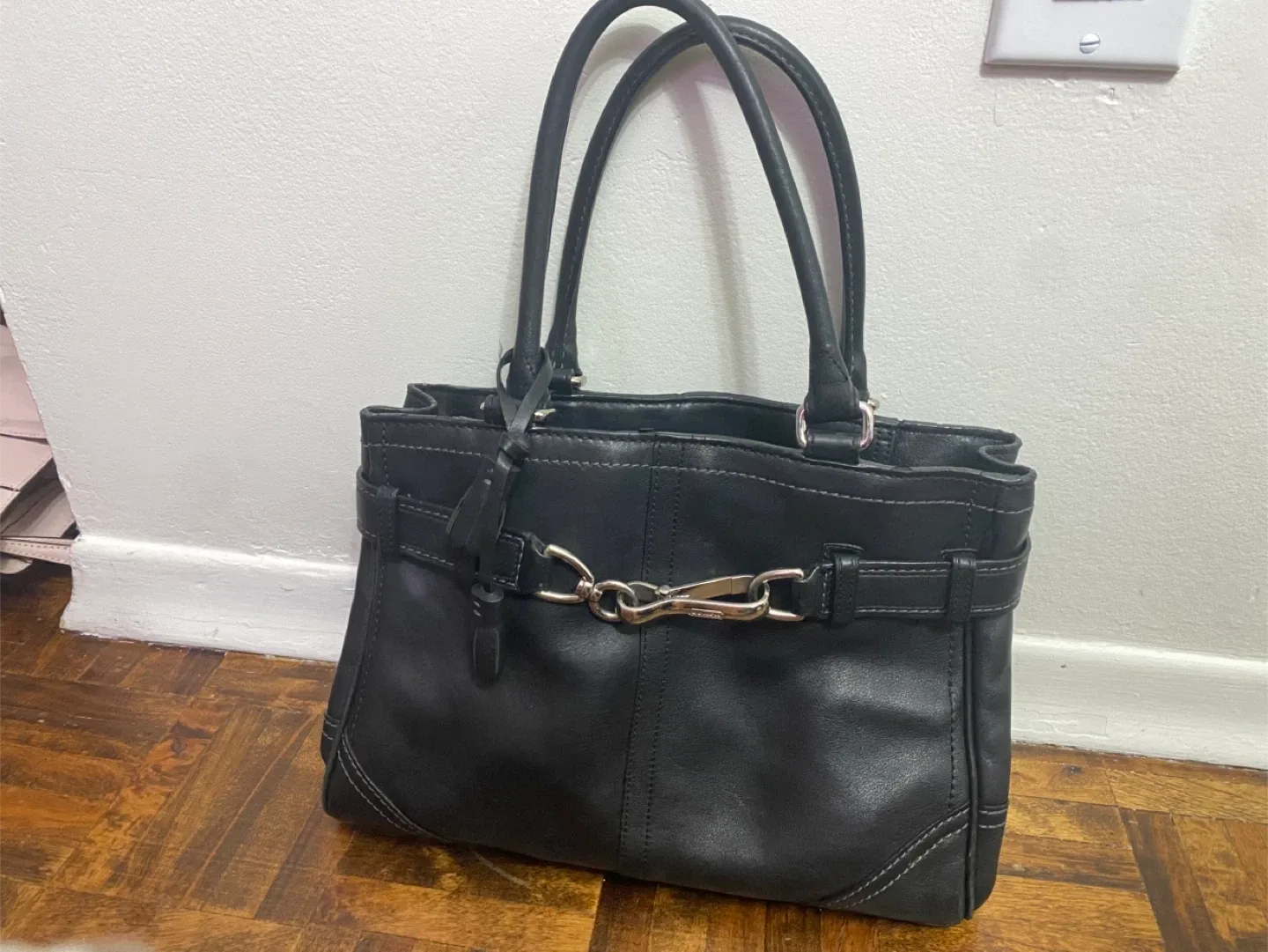 Coach Black Leather Handbag L0651-F08470 thumbnail