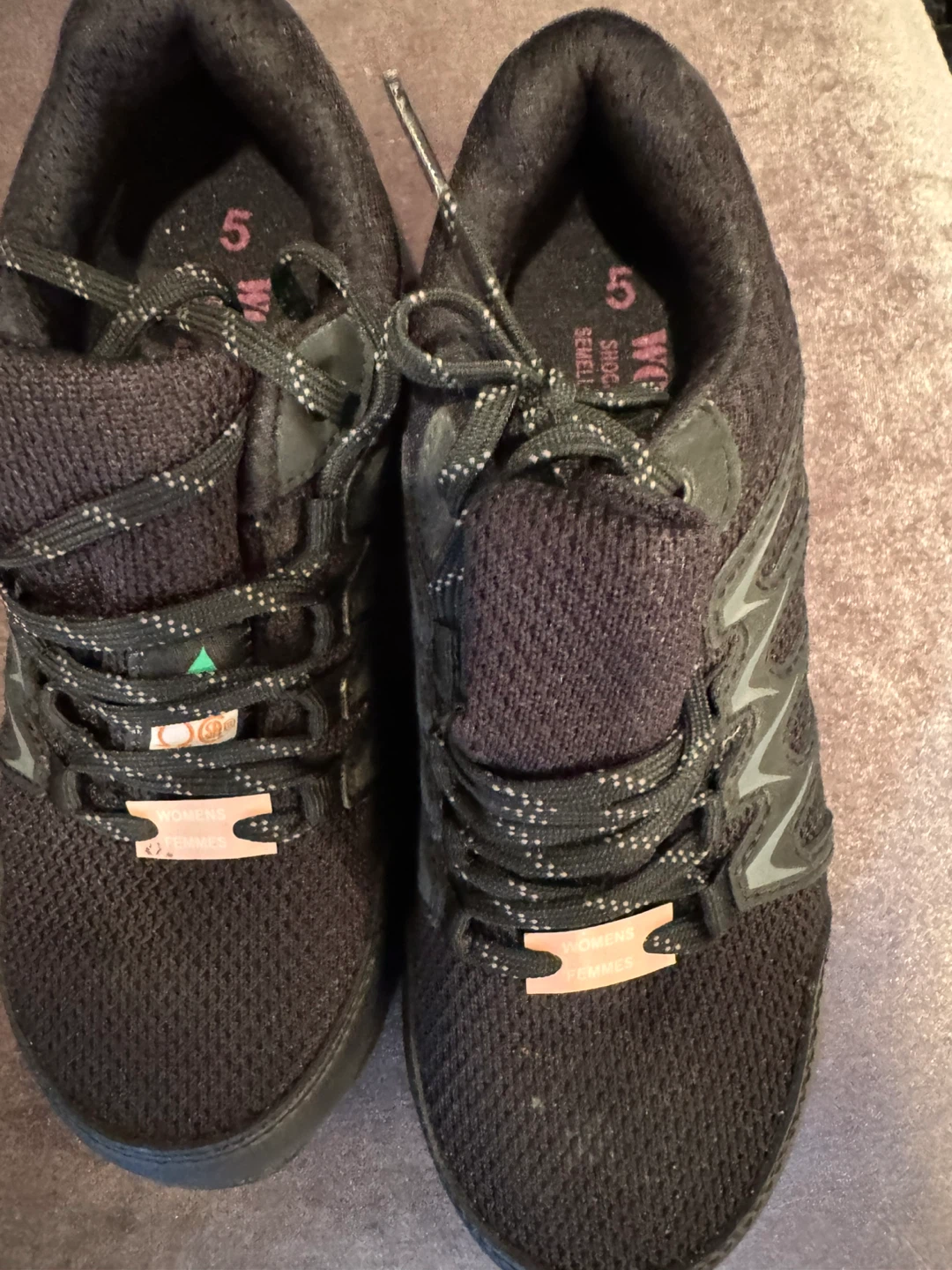 Workload Women's Black Safety Shoes - Size 5