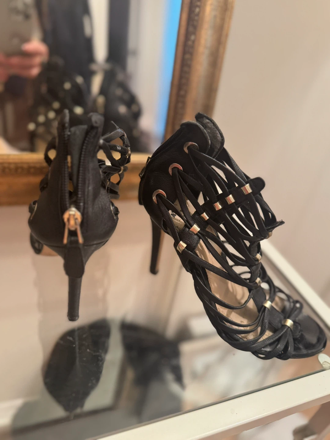 Black Strappy Heels - photo 4