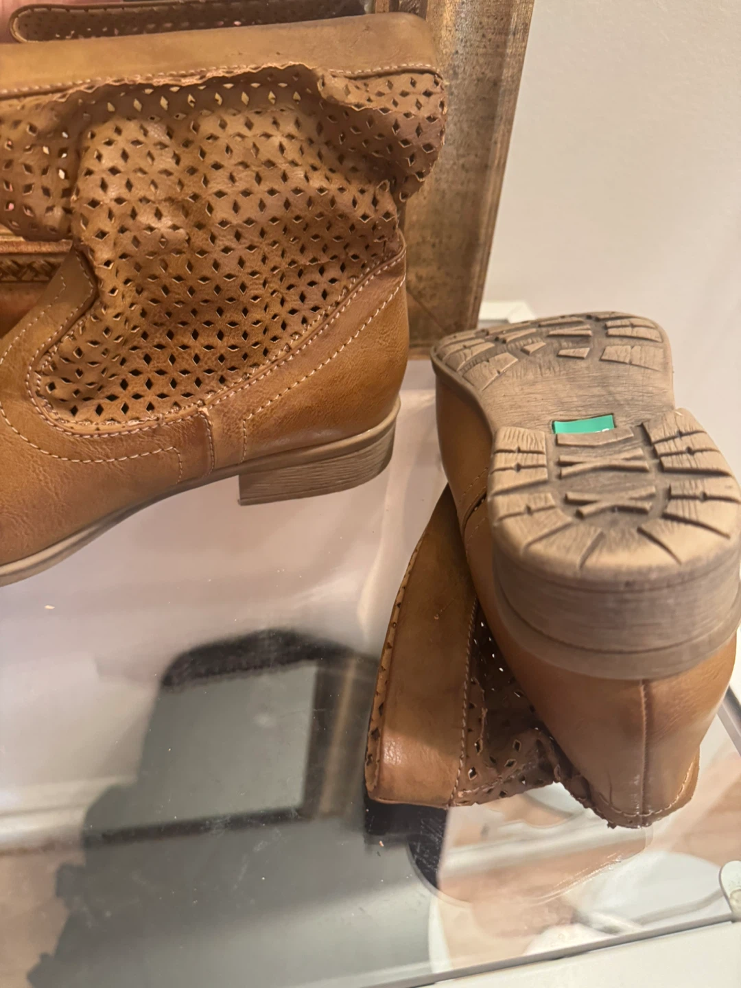 Cougar Brown Ankle Boots Size 8 - photo 2