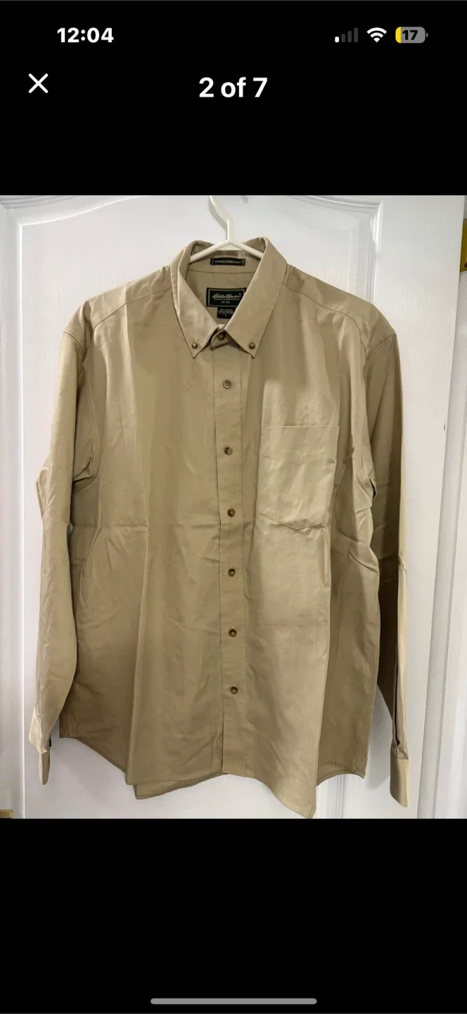 Eddie Bauer Wrinkle Resistant Button Down Shirt - L thumbnail
